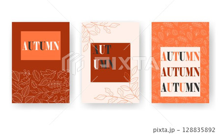Set of autumn vertical layouts. 128835892