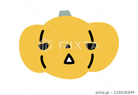 かわいいハロウィンのかぼちゃのイラスト お化けカボチャ ジャックオランタン かわいいハロウィンのかぼちゃのイラスト お化けカボチャ ジャックオランタン 128836894