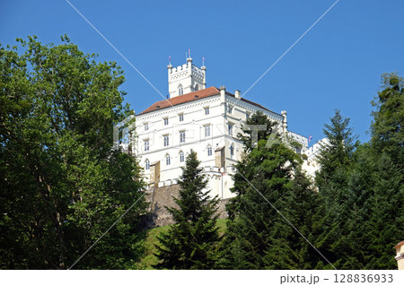 Castle Trakoscan in Croatia, built around 1334 as a Croatia's northwestern fortification system Castle Trakoscan in Croatia, built around 1334 as a Croatia's northwestern fortification system 128836933