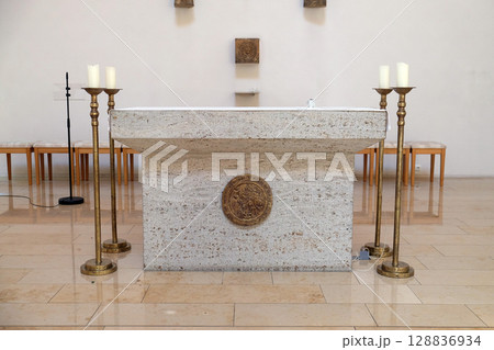 Altar in the Church of St. John in Piflas, Germany Altar in the Church of St. John in Piflas, Germany 128836934