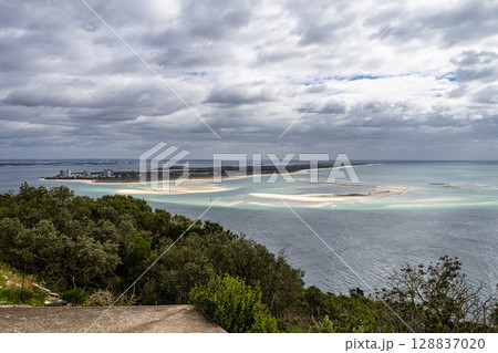 Troia Peninsula or Troia Nature Reserve in Portugal is part of Sado Estuary natural park. 128837020