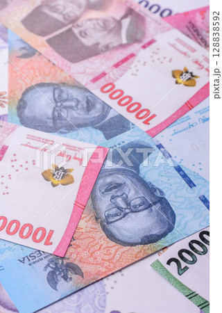 Rupiah money, Indonesian banknotes for buying and selling goods and exchanging for other currencies 128838592
