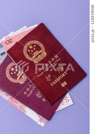 China Citizen Passport, Chinese document for global business 128839086