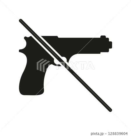 No Guns Allowed Solid Icon. Firearm Prohibition, Safety, And Security Silhouette Symbol. Gun-Free Zone, Weapon Restriction. Isolated Vector Illustration No Guns Allowed Solid Icon. Firearm Prohibition, Safety, And Security Silhouette Symbol. Gun-Free Zone, Weapon Restriction. Isolated Vector Illustration 128839604