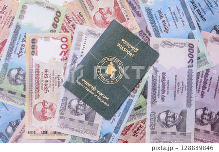 International passport of Bangladeshi citizen for global business 128839846