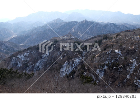 Great Wall of China in Badaling 128840283