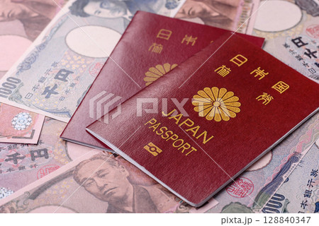 Japanese passport for travelling, flying and doing business Japanese passport for travelling, flying and doing business 128840347
