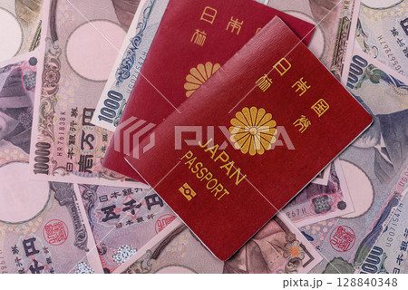Japanese passport for travelling, flying and doing business Japanese passport for travelling, flying and doing business 128840348