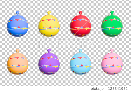 カラフル水風船 3D セット 128841982