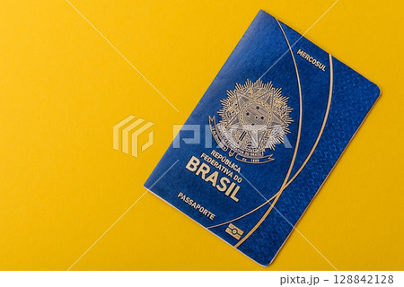 Brazilian passport for travelling, flying and doing business. Brazil document, id 128842128