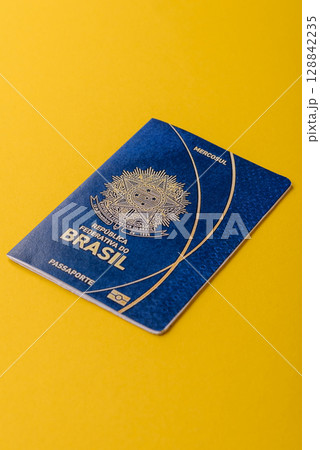 Brazilian passport for travelling, flying and doing business. Brazil document, id 128842235