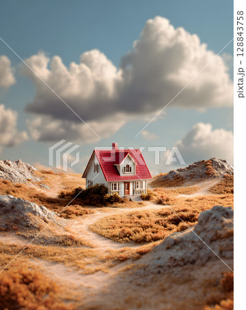 Real estate, property, selling and buying premises for business. Real estate concept. Neural network AI generated art Real estate, property, selling and buying premises for business. Real estate concept. Neural network AI generated art 128843758