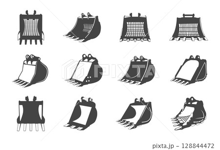 Excavator Bucket Svg, Excavator Bucket Silhouette, Heavy Duty Bucket Svg, Excavator Bucket Logo, Excavator Bucket Vector, Excavator Bucket Clipart. 128844472