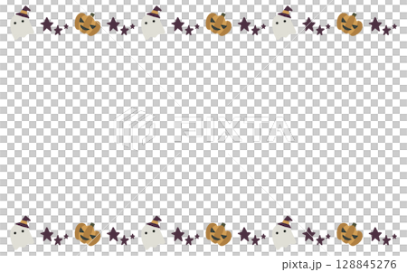 ハロウィンフレーム_2 128845276
