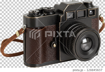 old film camera isolated, Remove the background old film camera isolated, Remove the background 128845637
