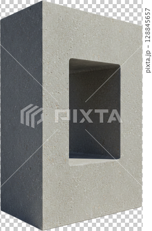 Concrete block, remove background 128845657