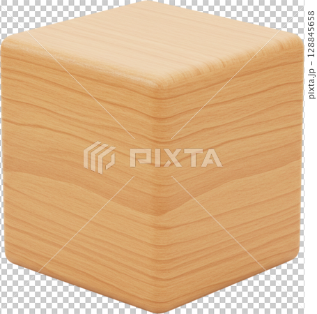brown wooden block, remove background 128845658
