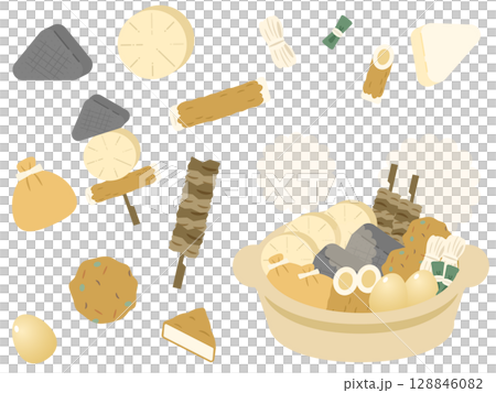 Warm winter oden ingredients 128846082