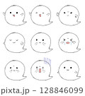 いろんな表情のオバケちゃん 128846099