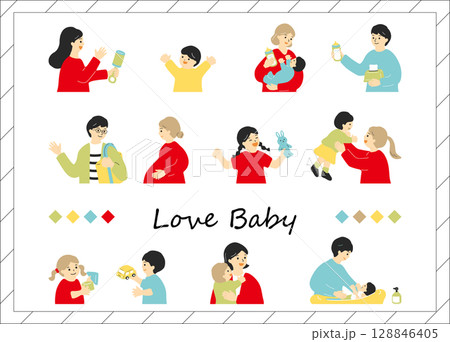家族の育児 128846405