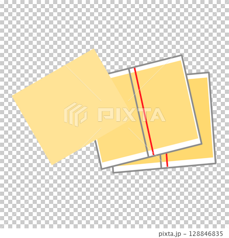 重なったスライスチーズのイラスト 128846835