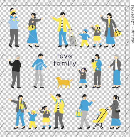 家庭插畫素材合集 128847743
