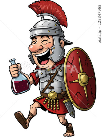 Cheerful Roman Soldier 128847968
