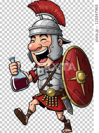 Cheerful Roman Soldier 128847968