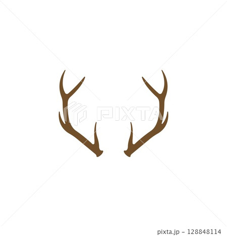 Deer Antlers Logo Template Illustration Design. 128848114
