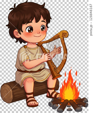 Young Lyre Player 128848187