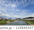 角館の桧木内川沿いの桜並木のある風景 128848307