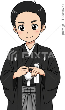 Young Groom in Kimono 128848735