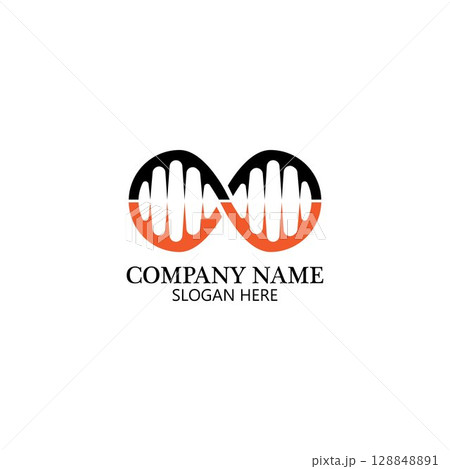 Infinity DNA Logo Icon Vector 128848891