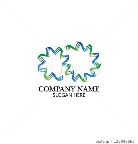 Infinity DNA Logo Icon Vector Infinity DNA Logo Icon Vector 128849663