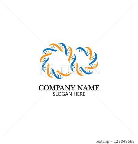 Infinity DNA Logo Icon Vector 128849669
