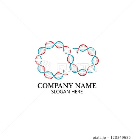 Infinity DNA Logo Icon Vector 128849686