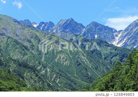 夏の北アルプス後立山連峰 不帰ノ嶮 夏の北アルプス後立山連峰 不帰ノ嶮 128849803