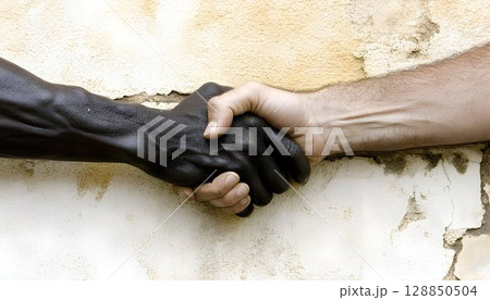 A Powerful Symbol of Unity: Two Hands in a Diverse World 128850504