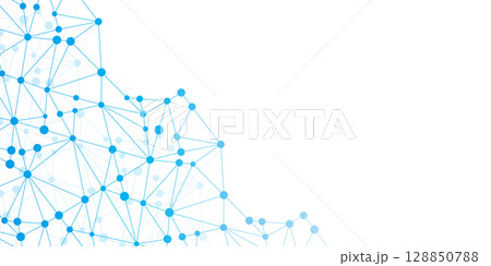 テクノロジー　背景　近未来　水色　ベクター 128850788