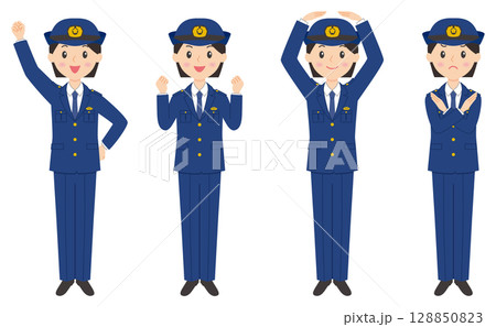 警察官女性全身その3 128850823