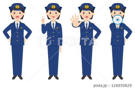 警察官女性全身その5 128850829