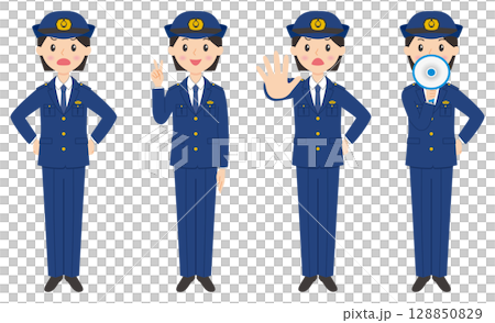 警察官女性全身その5 128850829