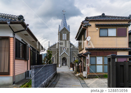 《熊本県》崎津集落・世界文化遺産の漁村 《熊本県》崎津集落・世界文化遺産の漁村 128851056