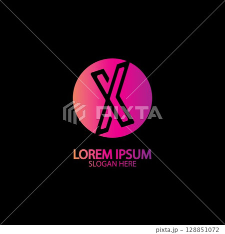 X Letter Logo Template vector icon X Letter Logo Template vector icon 128851072
