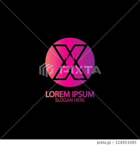 X Letter Logo Template vector icon X Letter Logo Template vector icon 128851085