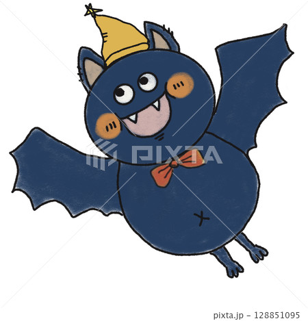 空飛ぶコウモリのキャラクター 128851095