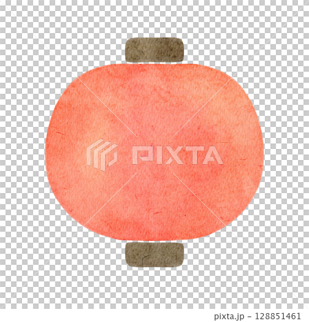 提灯　祭り　水彩　夏　イラスト 128851461