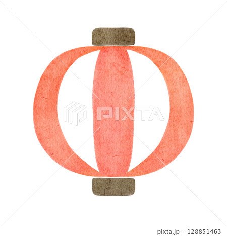 提灯 祭り 水彩 夏 イラスト 提灯 祭り 水彩 夏 イラスト 128851463