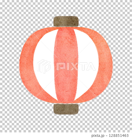 提灯 祭り 水彩 夏 イラスト 提灯 祭り 水彩 夏 イラスト 128851463