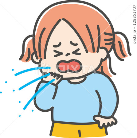 子ども　体調不良　咳・くしゃみ 128851737
